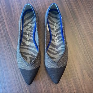 Rothy’s Points in Twilight Metallic Captoe